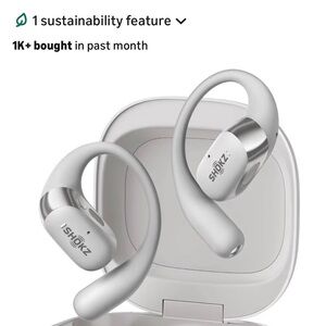 2 Pair Shokz Wireless Earbuds in Silver/White and Black